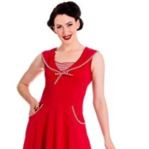 HELL BUNNY 60's Vintage Nautical-Inspired Dress